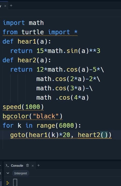 HEART SHAPE PYTHON TURTLE GRAPHICS/PAYTHON PROGRAMER/#tech#python# ...