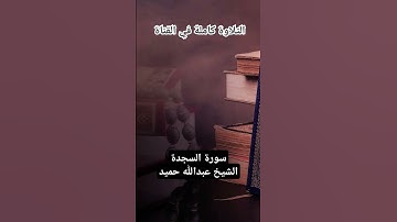 أفمن كان مؤمناً كمن كان فاسقا، تلاوة رائعة بصوت هادئ للشيخ عبدالله حميد من سورة السجدة