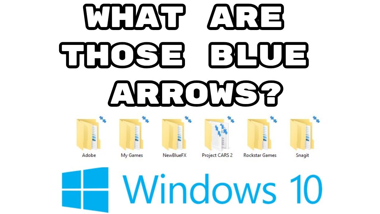 Blue Arrows on Desktop Icons and Folders | How to Remove - YouTube
