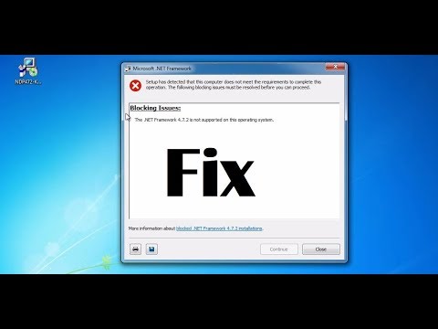 Windows 7  Fix .Net Framework 4.7.2 is not supported on this operating system