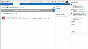 Oracle Social Network: Joining a Public Conversation