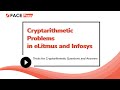 Cryptarithmethic Problems in eLitmus and Infosys | Tricks for Cryptarithmetic Questions and Answers