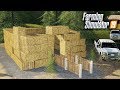 FS19- BUILDING A STRAW HOUSE! MADE OUT OF SQUARE BALES | MULTIPLAYER (FAIL)