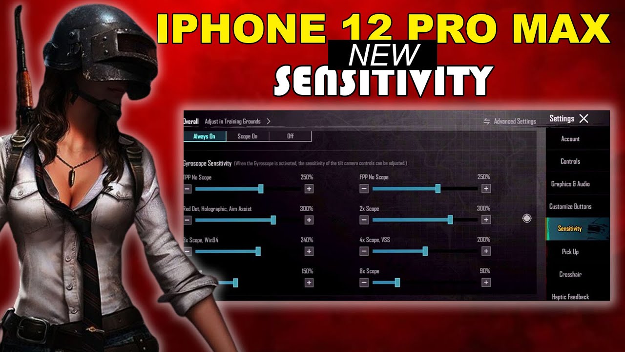 iphone 12 pro max sensitivity pubg code