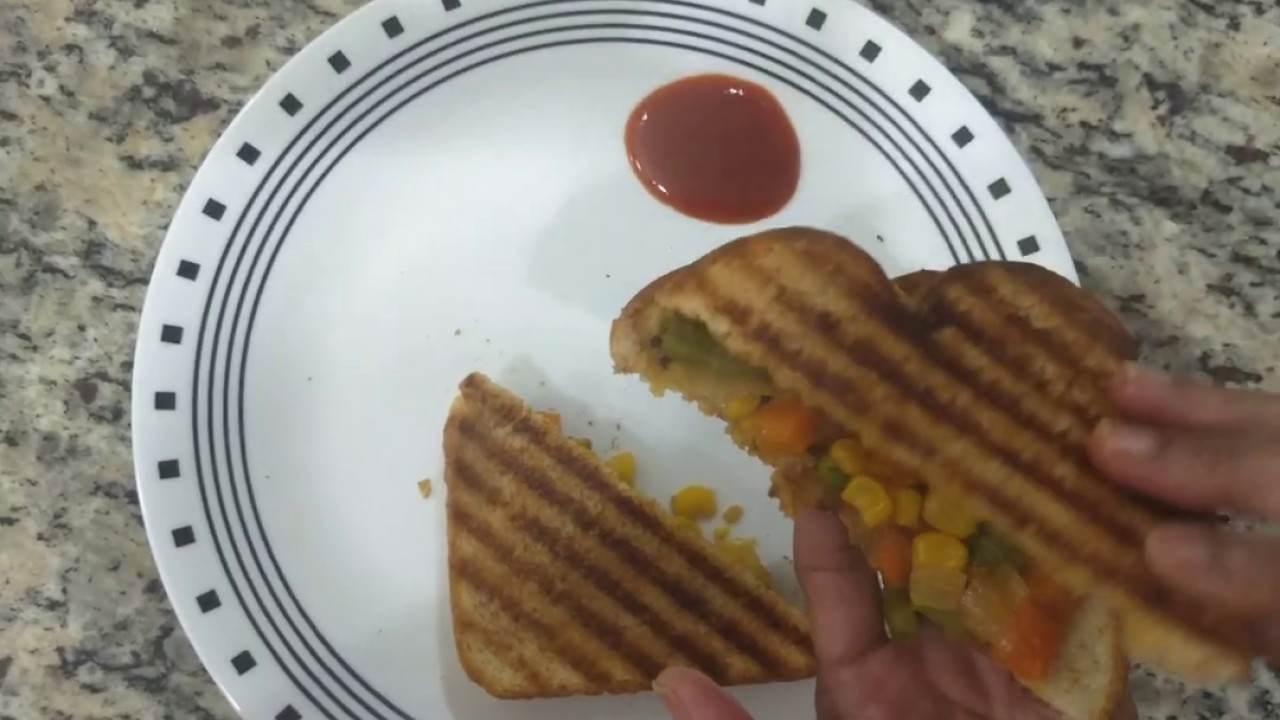 Bread Sandwich with Indian Curry 😋 YouTube