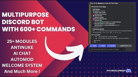 (Outdated) How to make a 500+ Commands Discord bot 2023 !! | 24/7 !! | No Coding| #phv #discordbot