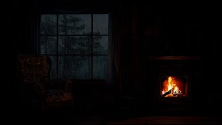 Fireplace Glow & Rainfall | Cozy 3-Hour Ambience for Peaceful Nights, Sleep, Reading & Reflection