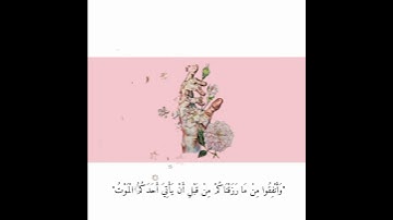 "وأنفقوا من ما رزقناكم" / سورة المنافقون / مقطع قصير