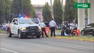 Muere motociclista tras choque en la Recta a Cholula