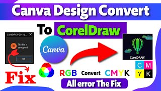 Canva To Coreldraw | How To Convert Canva To Coreldraw  | Canva To CDR File Convert #shanitechguide