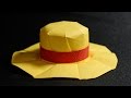 Paper Hat - Origami STRAW HAT - MUGIWARA tutorial - DIY (ver 2.0) (Henry Phạm)