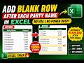 Excel Trick How to Insert Blank Rows for Each Category