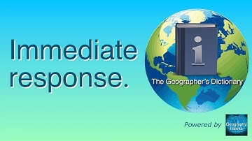 Immediate response. The Geographer’s Dictionary. Powered by @GeographyHawks