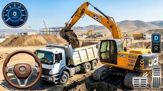 JCB Construction Game 3D 🚧 | Road Construction Simulator Gameplay | Heavy Excavator &amp; JCB Game