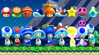 Super Mario Maker 2 - All Toad Power-Ups in Night Mode