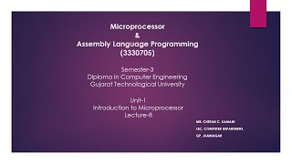 Lecture 08-8085 Operations|Unit-1-Introduction to microprocessor|GTU|DIPLOMA|3330705