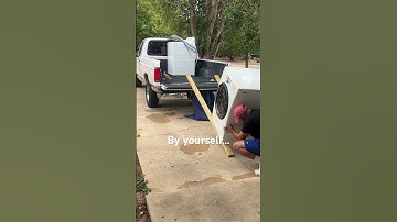 First try loading and unloading washer and dryer into my truck for first time! #moving #smartideas