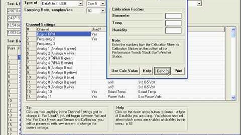 DataMite Software 4 - Inertia Engine Dyno DataMite Specs setup