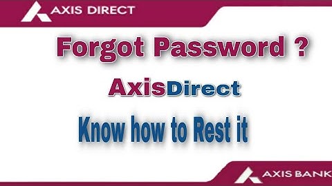Password kaise rest kare axis demat account||axis direct forgot password|| Aman info