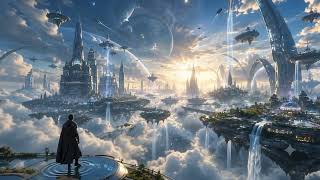 🌌 AETHERVERSE: The City Above the Clouds |  Hour of Futuristic Ambient Sci-Fi