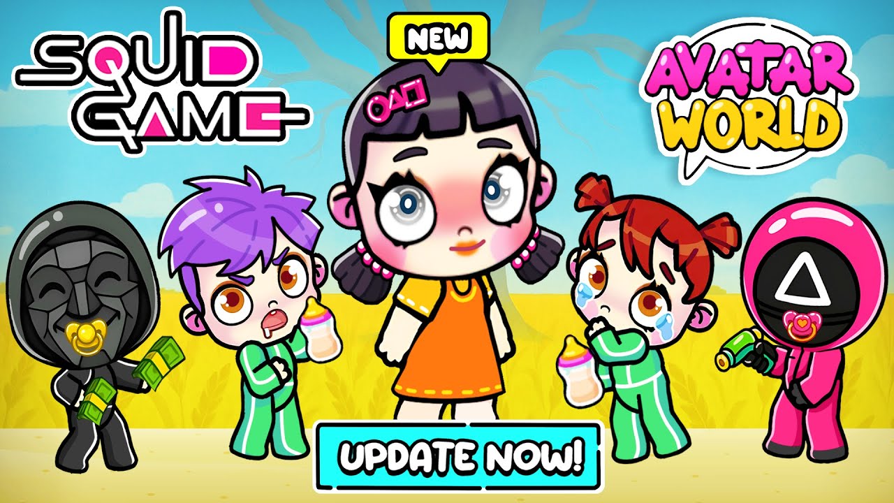 Kembar Diadopsi Boneka Squid Game, Putri Duyung, Si Miskin, Keluarga Rambut Berlian, Hello Kitty