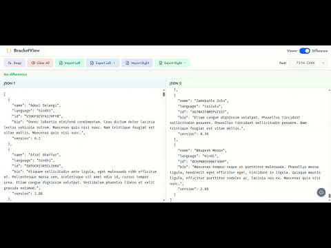 Best JSON Viewer for Developers? BracketView Tutorial (View, Compare, Format, Validate, & More)