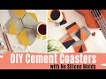 Diy cement coasters with no silicon molds  cement project  dhara patel