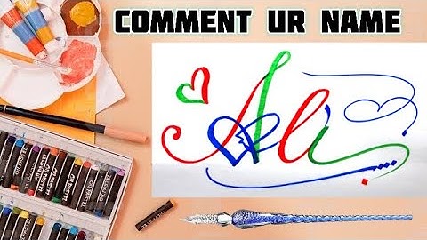 Ali Name Signature Calligraphy Status | How to Draw, Cursive Calligraphy with Cut Marker