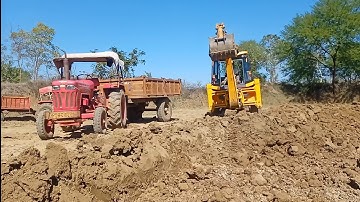 Clearing Trees and bushes for new hilly Road - Jcb Backhoe