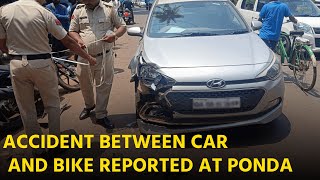 Rider Left With Broken Leg After Collision between a Car And Bike || Goa365 TV