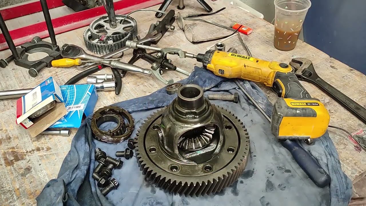 troca rolamento caixa satélite