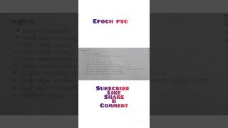 പഴശ്ശിരാജ, epoch psc