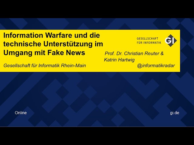 Information Warfare und die technische Unterstützung im Umgang mit Fake News class=