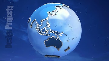 Abstract Planet Earth on the clouds background. Looping