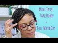 Before and After Mini Twist Take Down Full Wash Day |  2-Week Old Mini Twist