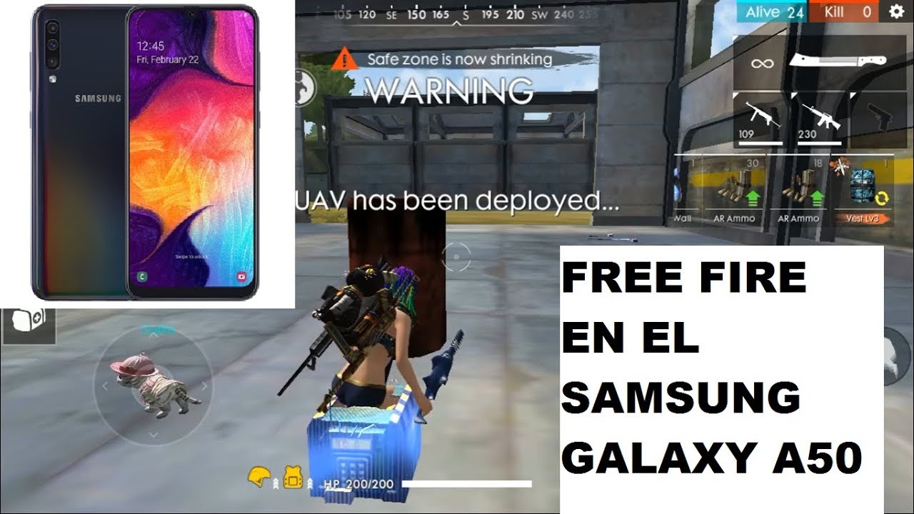 COMO ES FREE FIRE EN EL SAMSUNG GALAXY A50!!!! - YouTube