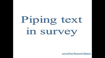 5  Piping text from the questions of the survey