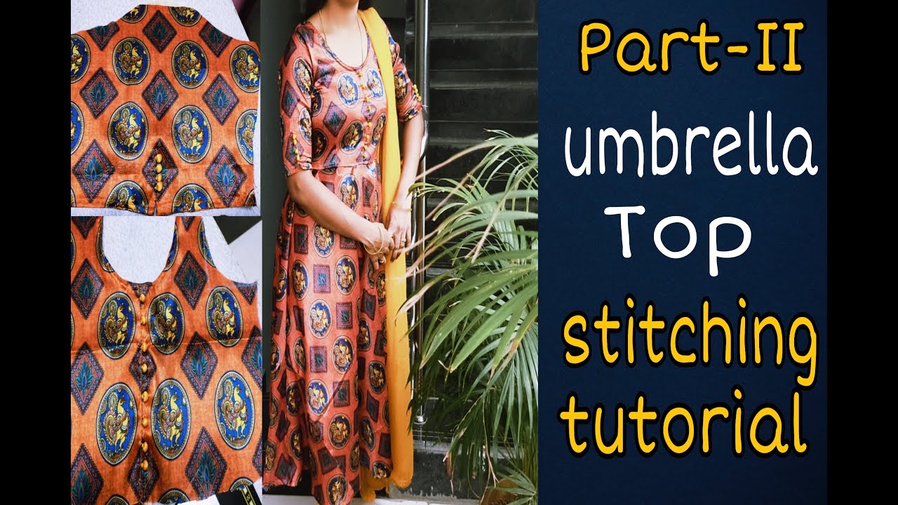 SaHa Creatives Latest Umbrella Top Cutting and Stitching 