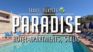 Paradise Hotel-Apartments, Stalis Walkthrough Pool Room Bar Beach