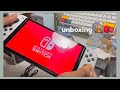 nintendo switch OLED unboxing (+ accessories and games) 🧸🎒