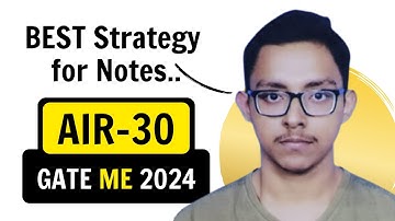 GATE Mechanical Topper shares BEST Strategy & Tips for Notes Making | Exergic Student