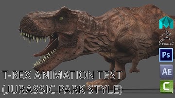 T-Rex animation test (Jurassic Park Style)