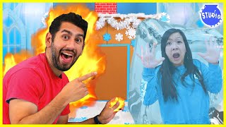 RYAN'S MOMMY OFFICE IS FROZEN! Frozen Challenge!