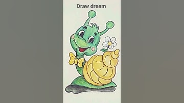 Drawing snail 🐌 #quickdrawing #coloredpencils #cutedrawing #easydraw #disney #art