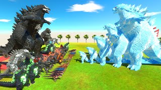 The Evolution Of ICE GODZILLA Monster BOSS VS VENOM GODZILLA 2014 x KONG x Mechagodzilla + Dinosaurs