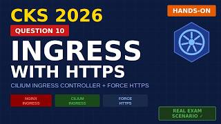 CKS 2026 | Q10 | Ingress with HTTPS | Cilium Ingress Controller + Force HTTPS | Real Exam Scenario