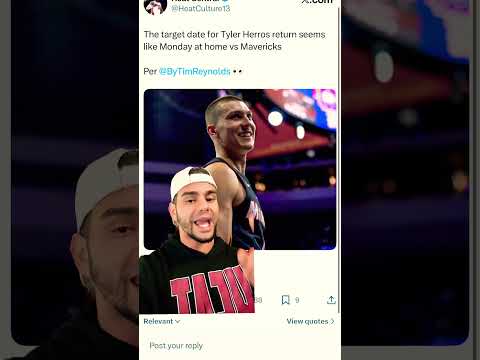 BREAKING NEWS: Tyler Herro is set to return this week! May play Monday vs. Mavs. #shorts #nba #fypシ