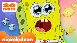 SpongeBob | PERMAINAN SpongeBob Terbaik 🎲 | Kompilasi 20 Menit | Nickelodeon Bahasa