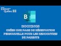Créer une page de réservation personnelle avec Bookings pour les rencontres de parents