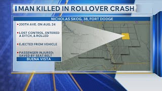Fort Dodge Man Killed in Rollover Crash